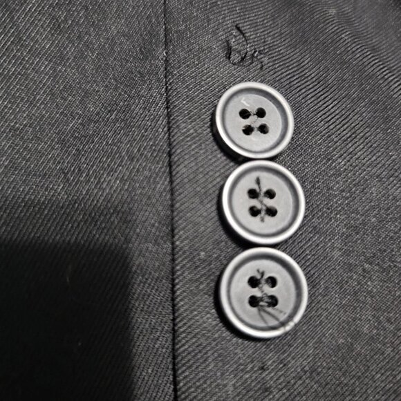 Renoir Two Button Blazer 44L Black Lined Pockets 201-1 Jacket Suit Separate - Picture 5 of 9